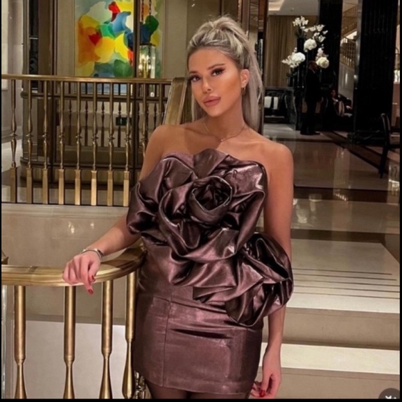 Zara Dresses & Skirts - NWT ZARA Voluminous Flower Dress Perfect For New Year Party